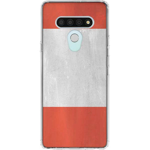 Distressed Austria Flag LG Stylo 6 Clear Case